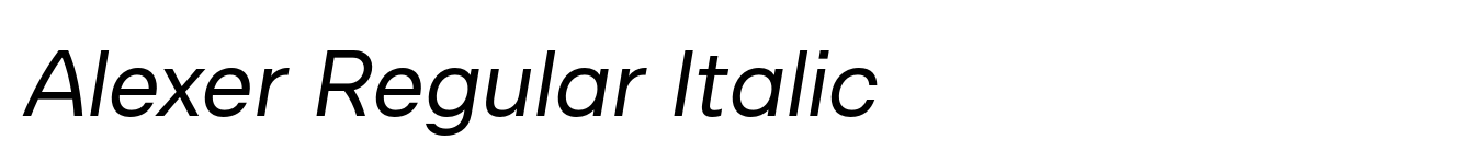 Alexer Regular Italic